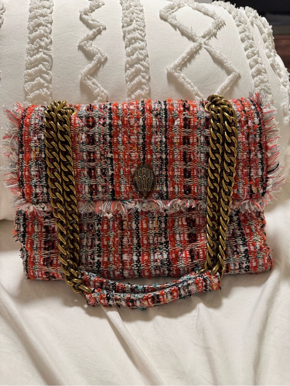 Kurt Geiger London Large Kensington Tweed Shoulder Bag